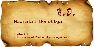 Nawratil Dorottya névjegykártya